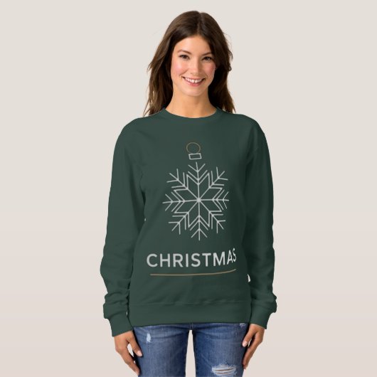 Christmas Snowflake Ornament Sweatshirt (Vorne ganz)