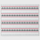 Christmas Snowflakes and Trees Geschenkpapier (Flach)