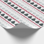 Christmas Snowflakes and Trees Geschenkpapier (Ecke)