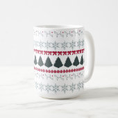 Christmas Snowflakes and Trees Kaffeetasse (VorderseiteRechts)