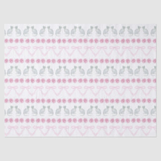 Christmas Snowflakes and Trees Seidenpapier