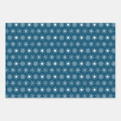 Christmas Snowflakes, Classic Red Green Blue White Geschenkpapier Set (Vorderseite 3)