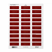 Christmas Snowflakes Elegant Simple Return Address (Vorne)