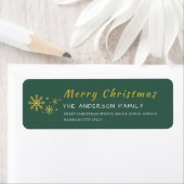 Christmas Snowflakes Elegant Simple Return Address (Insitu)
