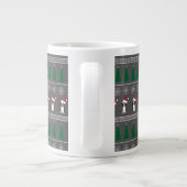 Christmas Snowflakes, Santa Dog, Tree Jumbo-Tasse (Rückseite)