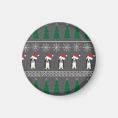 Christmas Snowflakes, Santa Dog, Tree Magnet (Vorne)
