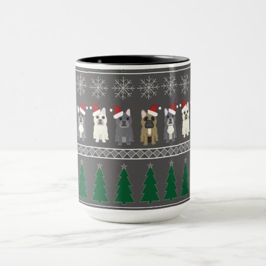Christmas Snowflakes, Santa Dog, Tree Tasse (Zentrum)