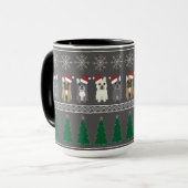 Christmas Snowflakes, Santa Dog, Tree Tasse (Vorderseite Links)