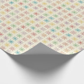 Christmas Snowflakes Themed Packaging Xmas Geschenkpapier (Ecke)