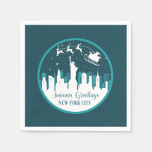 CHRISTMAS SNOWGLOBE NEW YORK CITY SKYLINE PAPIER