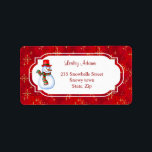 Christmas Snowman Address Label Adressaufkleber<br><div class="desc">Christmas Snowman Address Label</div>