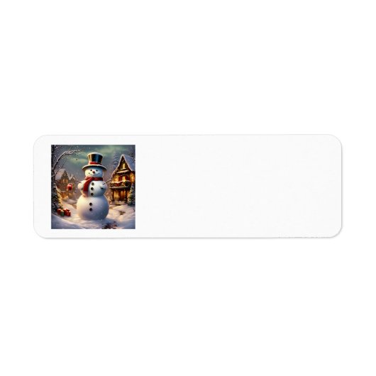 Christmas Snowman Address Labels (Vorne)