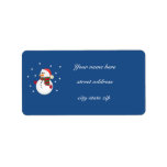 Christmas Snowman Address Labels Adressaufkleber<br><div class="desc">Lass diesem niedlichen Schneemann helfe dir,  deine Post in dieser Weihnachtszeit zu schicken. Ein Weihnachtsschneemann hat Schneeflocken,  die um ihn herumfallen. Anpassbar an den Anzug Ihrer Einstellungen.</div>