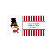 Christmas Snowman Address Mailing Labels Adressaufkleber (Vorne)