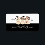 Christmas Snowman Address Mailing Labels Adressaufkleber<br><div class="desc">Ändern Sie einfach den Vorlagentext in Ihre eigenen Informationen,  um diese Adressetiketten für Ihre Urlaubssendungen zu erwerben.</div>