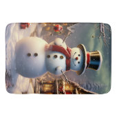 Christmas Snowman Bath Mat Badematte (Vorderseite)