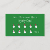 Christmas Snowman Business Loyalty Treuekarte (Vorderseite)