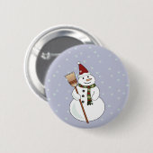 Christmas Snowman Button (Vorne & Hinten)