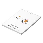 Christmas Snowman Candy Bar Wrapper Gastgeschenk Notizblock (Rotiert)