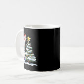 Christmas Snowman Christmas Tree Funny Snowman Lov Kaffeetasse (Vorderseite Links)