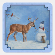 Christmas Snowman Dee Niedlich Bunny Blue