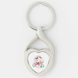"Christmas Snowman Delight Metal Keychain Schlüsselanhänger