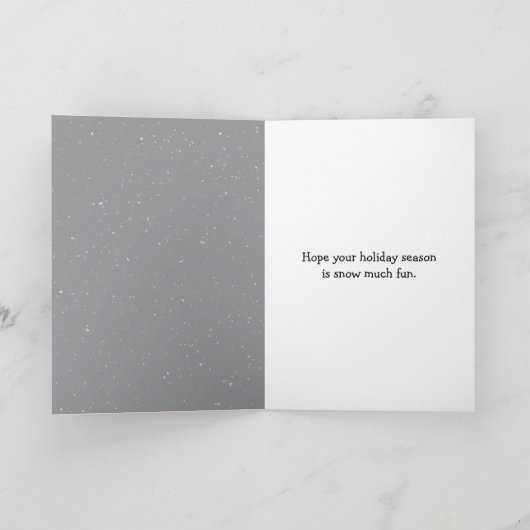 Christmas Snowman Doing a Headstand  Karte (Innenseite)