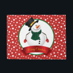 Christmas Snowman Doormat Fußmatte<br><div class="desc">Diese Türmatte wird in einem festlichen Weihnachtsschneemobil-Print-Design gezeigt. Passen Sie dieses Objekt an oder kaufen Sie,  wie es ist. Bild</div>