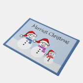 Christmas Snowman Doormat Fußmatte (Schrägansicht)