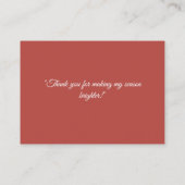 Christmas Snowman Flat Place Card Platzkarte (Rückseite)