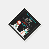 Christmas Snowman Gender Reveal Napkins Serviette (Ecke)