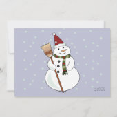 Christmas Snowman Gruß Feiertagskarte (Rückseite)