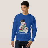 Christmas Snowman Holiday mens Sweatshirt (Vorne ganz)