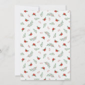 Christmas Snowman Holly First Geburtstag Einladung (Rückseite)