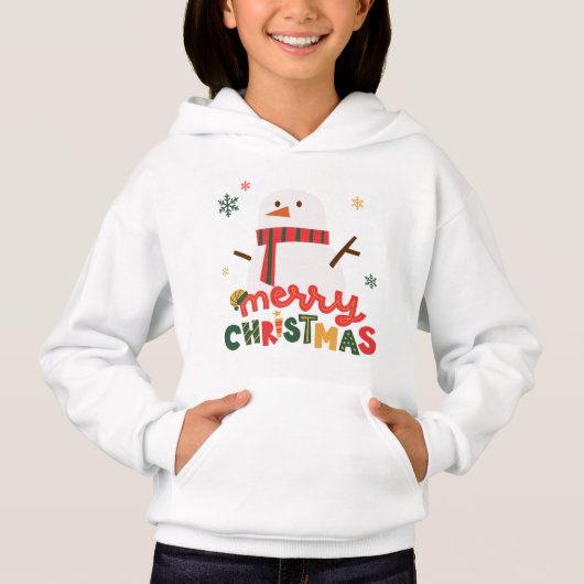 Christmas Snowman Hoodie (Vorderseite)