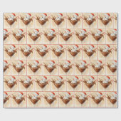 Christmas Snowman In a Chocolate Martini Geschenkpapier (Flach)