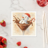 Christmas Snowman In a Chocolate Martini Serviette (Beispiel)