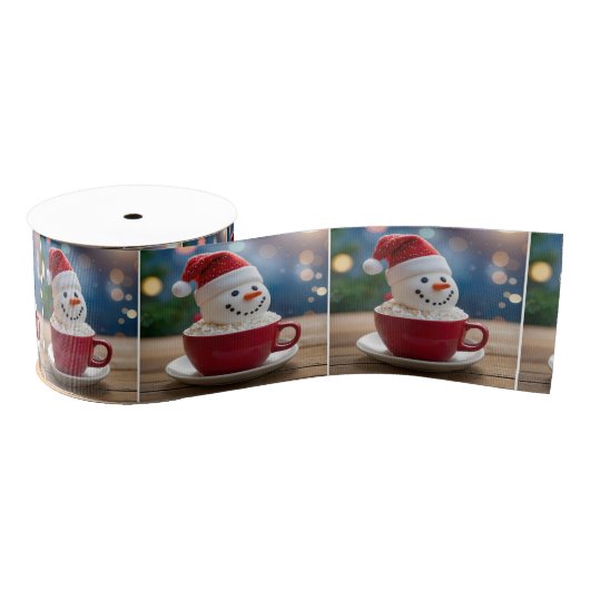 Christmas Snowman In Hot Cocoa Ripsband (Spule)