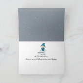 Christmas Snowman In Winter Woods With Animal Karte (Innenseite)