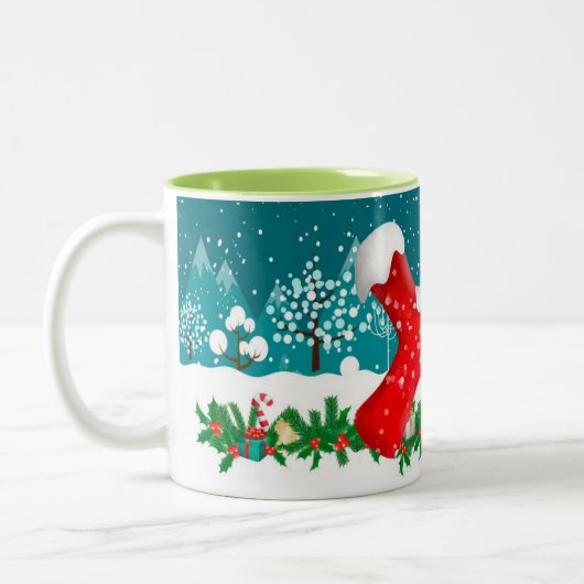 Christmas Snowman Initial Letter Monogram Tasse (Links)