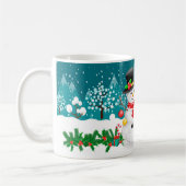 Christmas Snowman Initial Letter Tasse (Links)