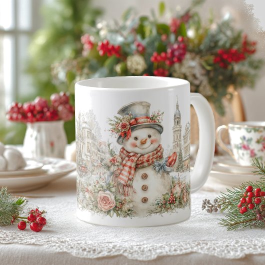 Christmas snowman kaffeetasse