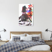 CHRISTMAS SNOWMAN LEINWANDDRUCK (Insitu (Schlafzimmer))