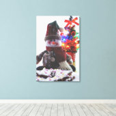 CHRISTMAS SNOWMAN LEINWANDDRUCK (Insitu (Holzboden))
