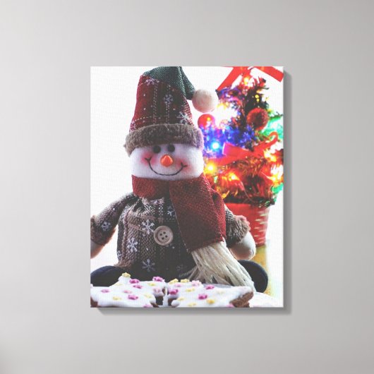 CHRISTMAS SNOWMAN LEINWANDDRUCK (Vorderseite)