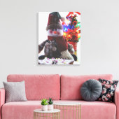CHRISTMAS SNOWMAN LEINWANDDRUCK (Insitu (Wohnzimmer))