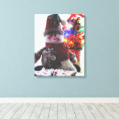 CHRISTMAS SNOWMAN LEINWANDDRUCK (Insitu (Holzboden))