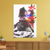 CHRISTMAS SNOWMAN LEINWANDDRUCK (Insitu (Wohnzimmer))