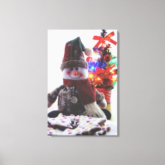 CHRISTMAS SNOWMAN LEINWANDDRUCK (Vorderseite)