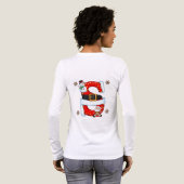 Christmas Snowman Letter S Personalized Sweater De Tri-Blend Shirt (Voller Rückseite)